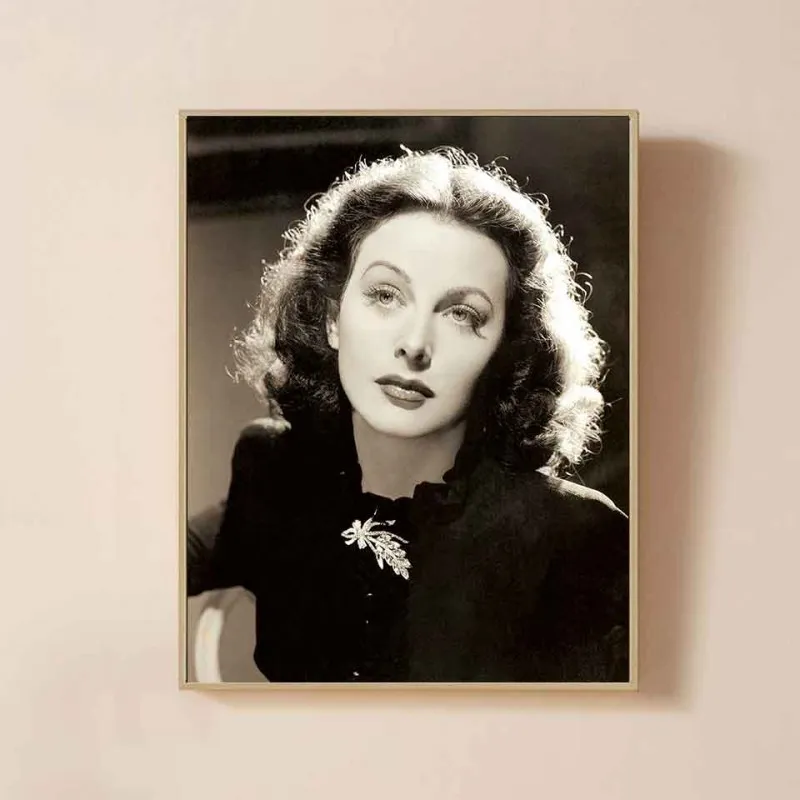 Tranh canvas chân dung Hedy Lamarr phong cách Retro
