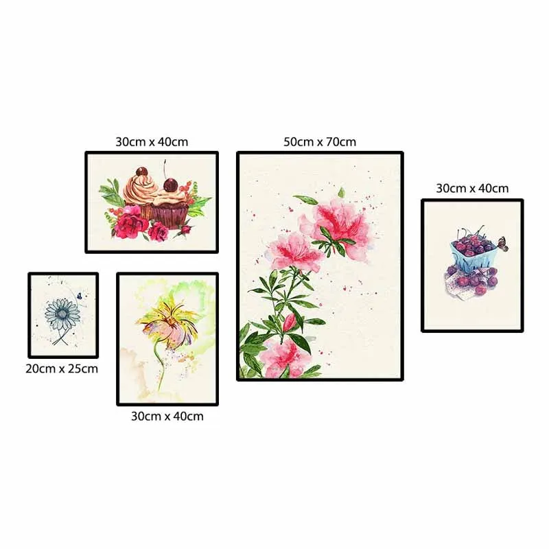 Tranh hoa quả và bánh kem