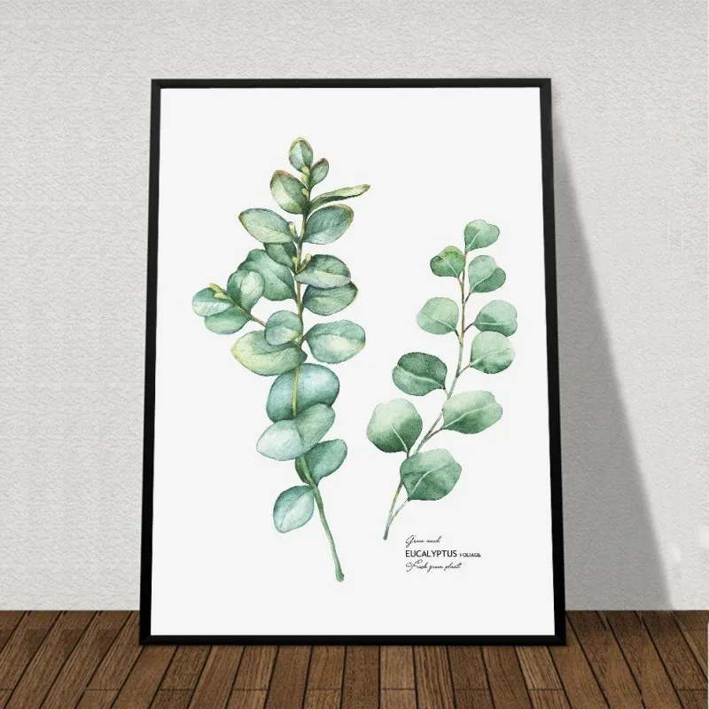 Tranh bộ lá cây nhiệt đới, lá chuối