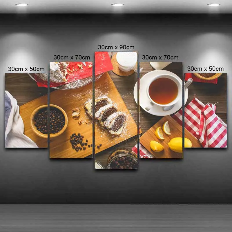 Tranh cà phê và bánh