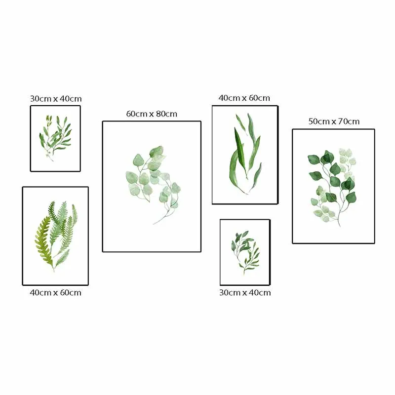 Tranh lá cây dương xỉ nhiệt đới