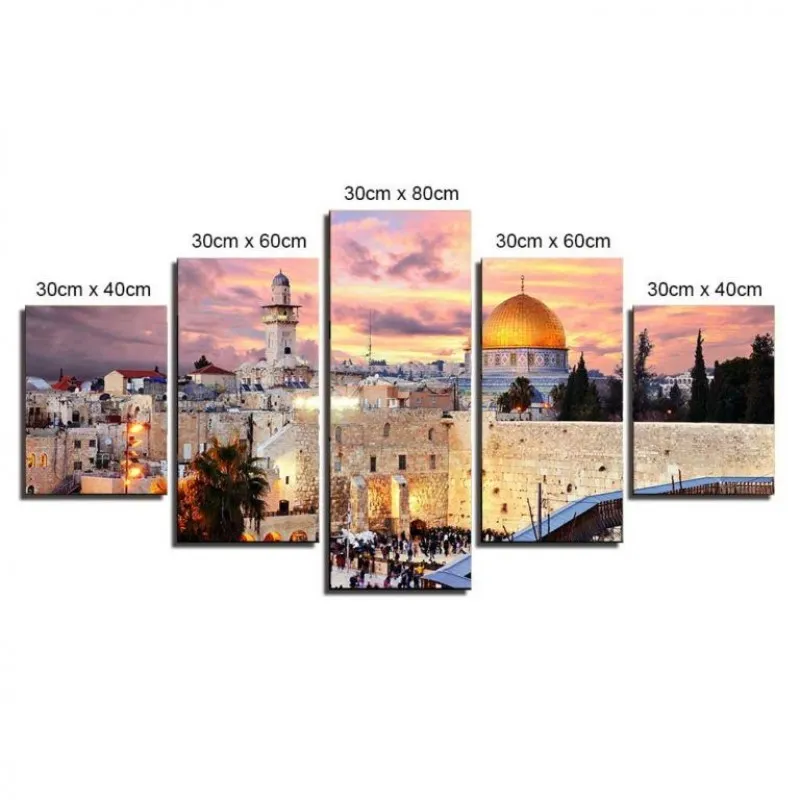 Tranh ghép phong cảnh kiến trúc thủ đô của Israrel