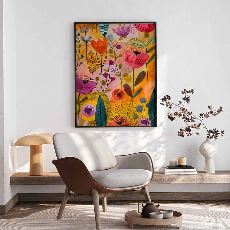 Sức Sống Từ Bức Tranh Hoa Đa Sắc