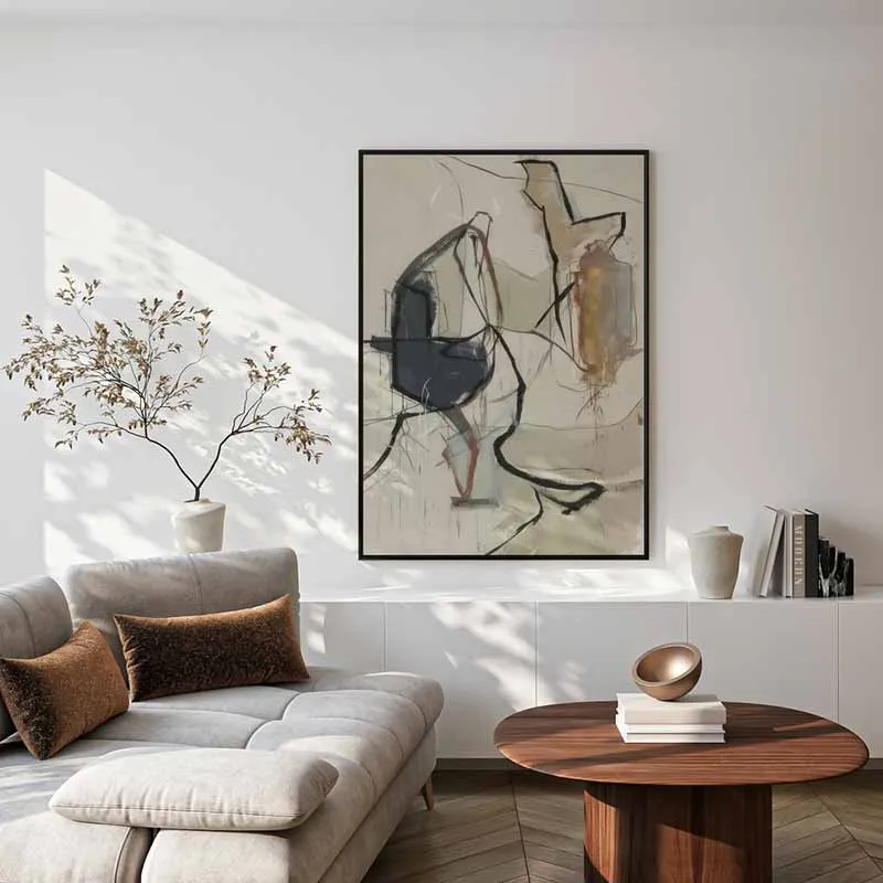 Trừu tượng với đường nét và hình khối