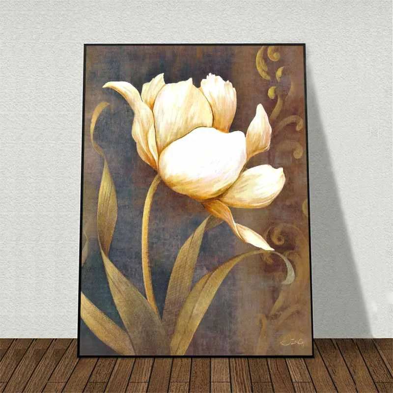 Tranh hoa trắng cổ điển