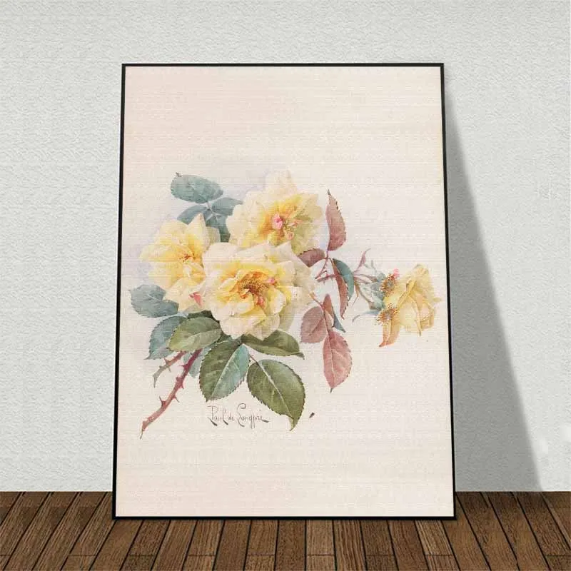 Tranh hoa hồng và hoa hồng vàng