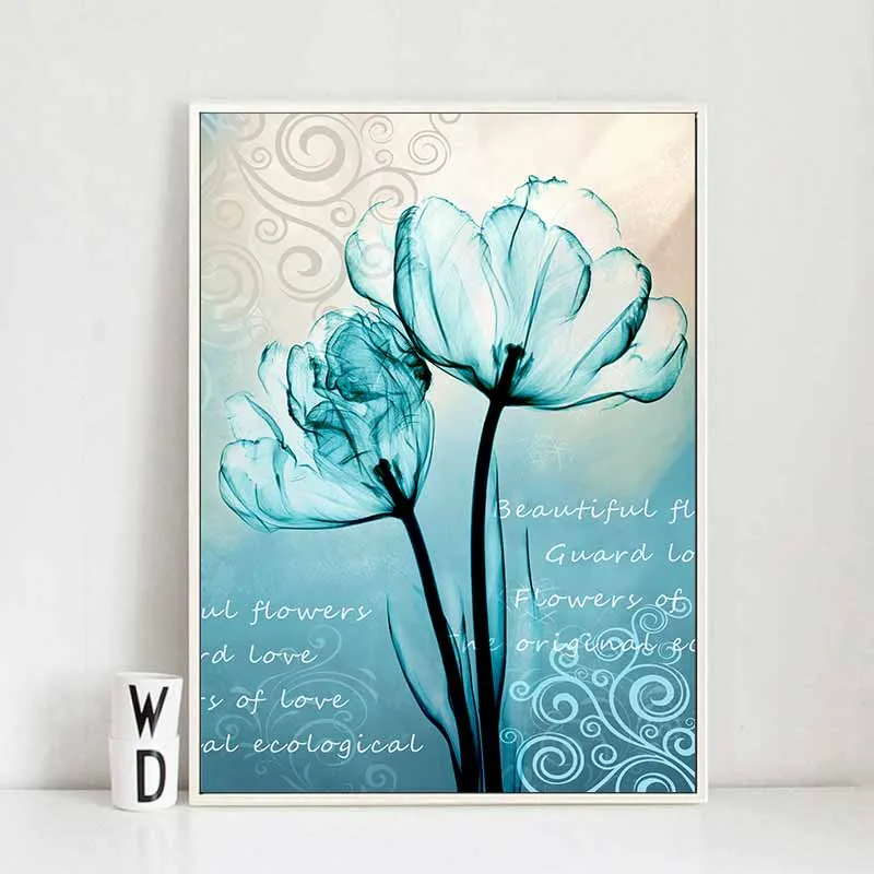 Tranh hoa trừu tượng âm bản