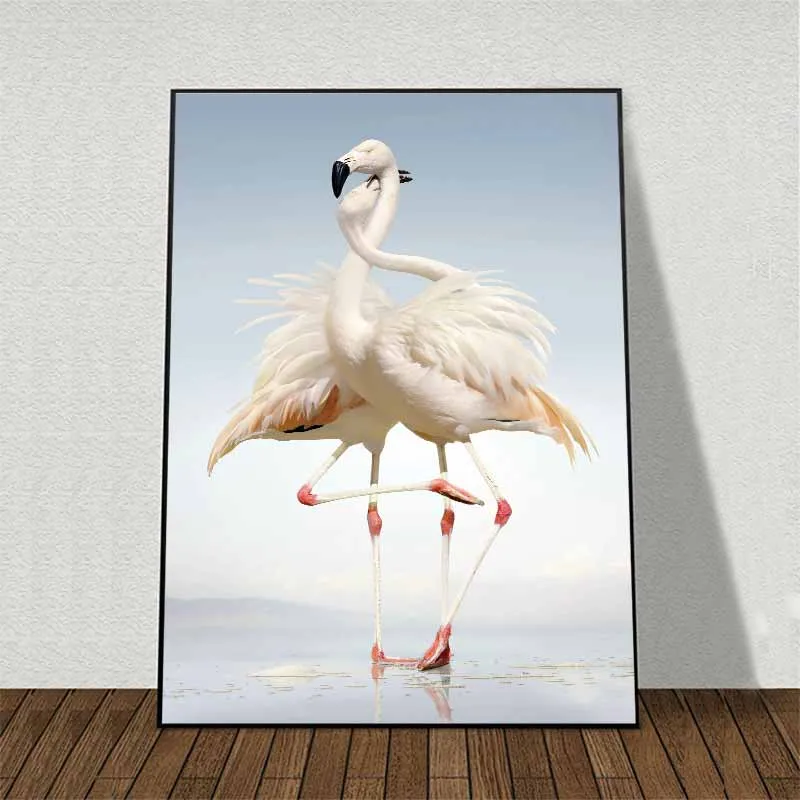 Tranh đôi chim Hạc trắng