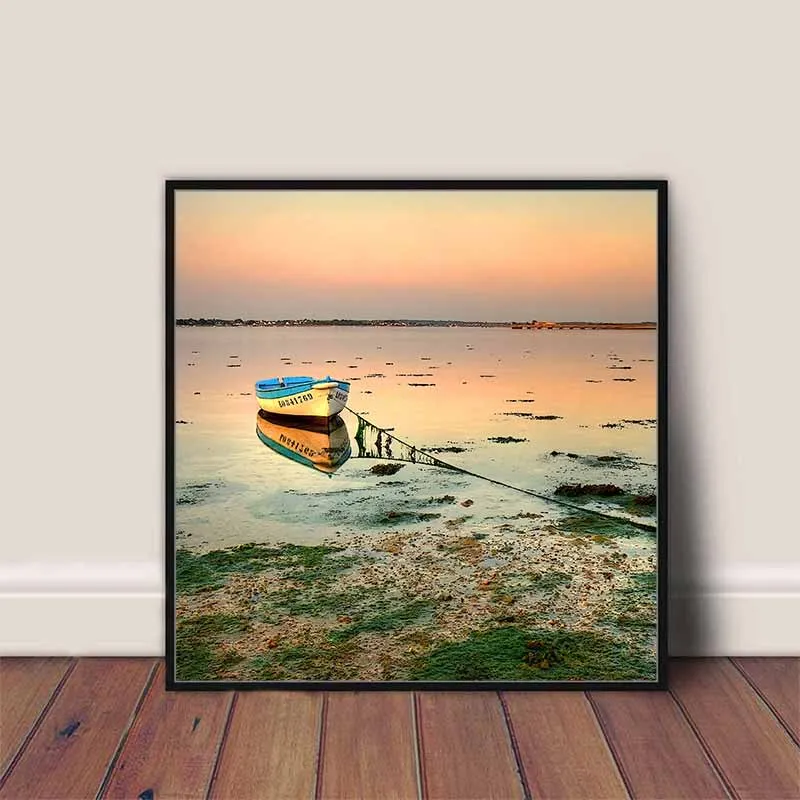 Tranh phong cảnh thuyền và biển