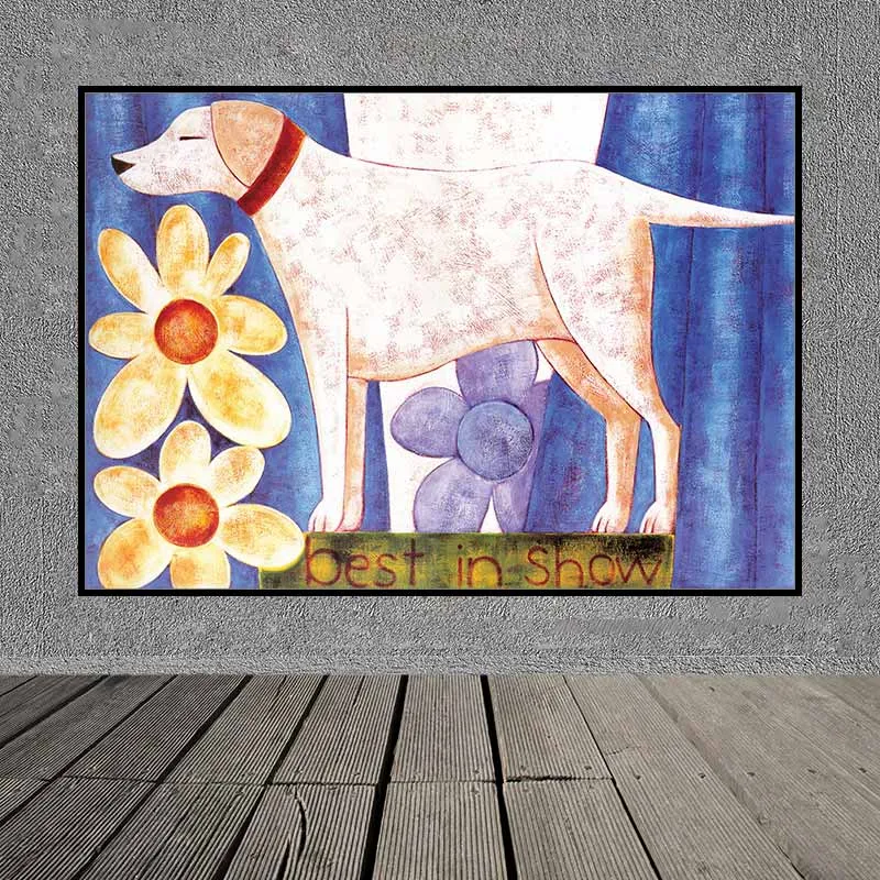 Tranh chó mèo dễ thương cách điệu