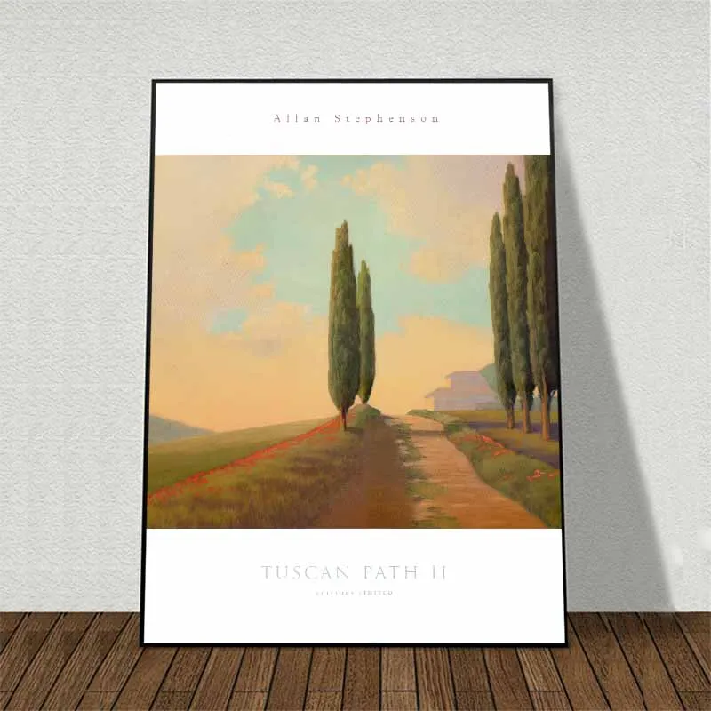 Tranh phong cảnh con đường mòn vùng Tuscan, Ý