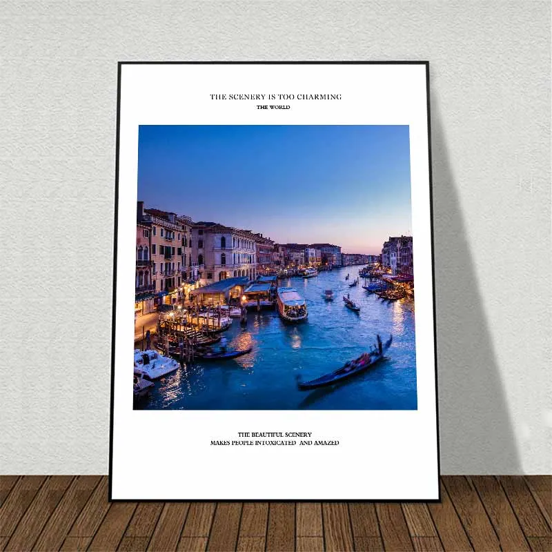 Tranh phong cảnh đêm Kênh đào Chính của Venezia, Ý