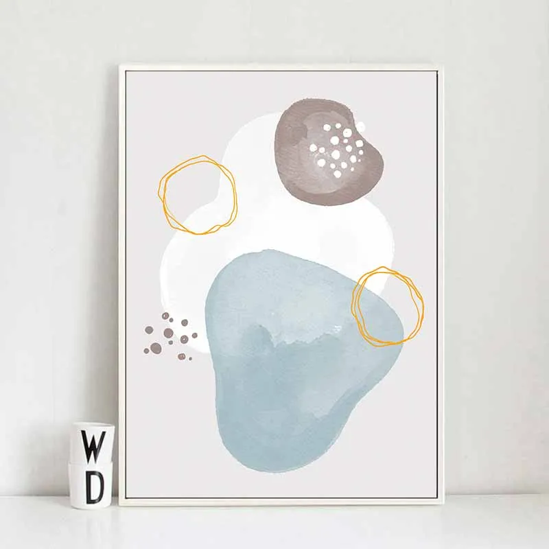 Tranh trừu tượng sắc xám và vàng