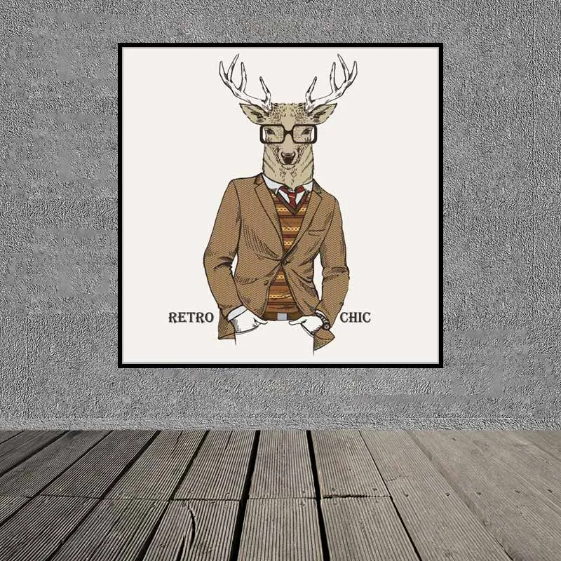 Tranh thời trang động vật chó mèo hài hước