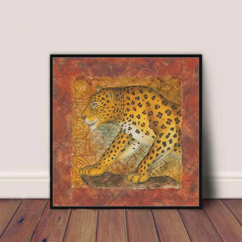 Tranh canvas động vật ngựa vằn, báo đốm voi và hổ