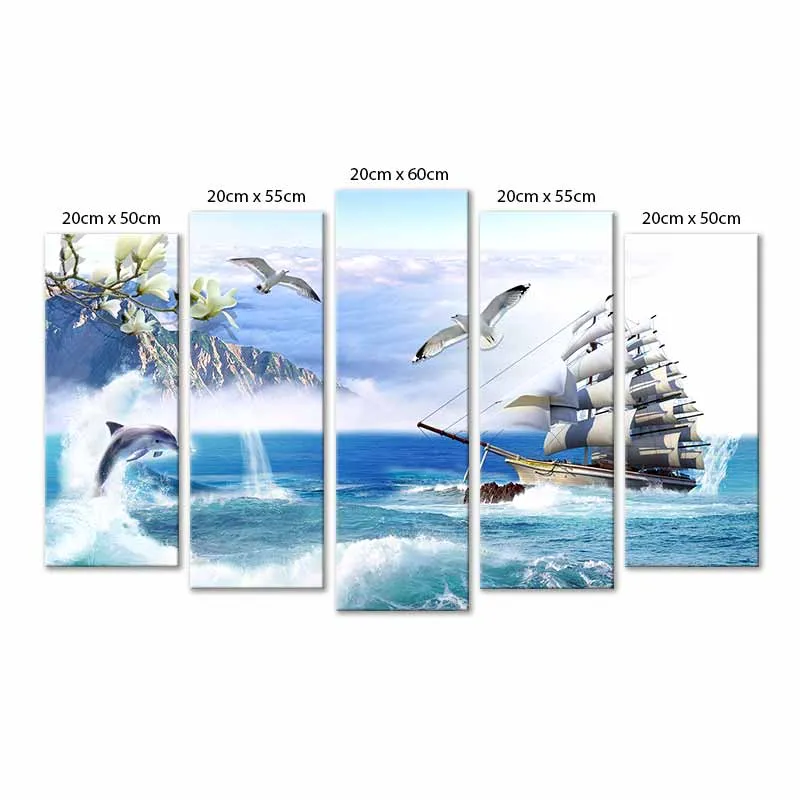 Tranh phong thủy thuận buồm xuôi gió, tranh thuyền buồm