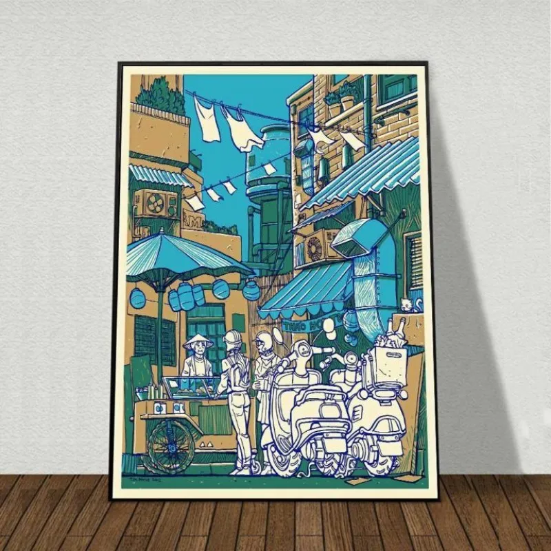 Tranh canvas phong cảnh cuộc sống và con người Việt Nam