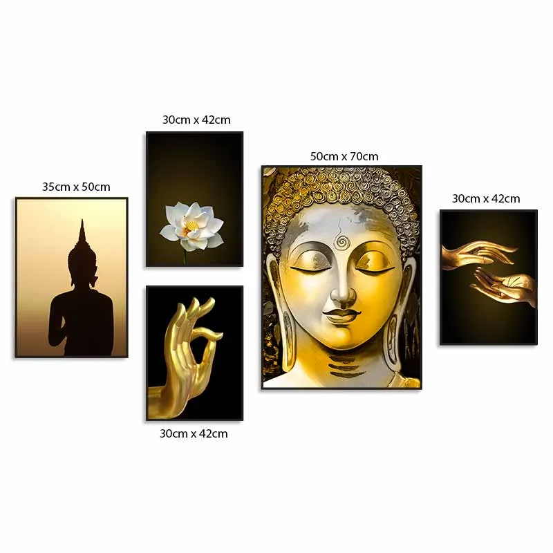 Tranh Phật giáo, bàn tay Phật và hoa sen trắng