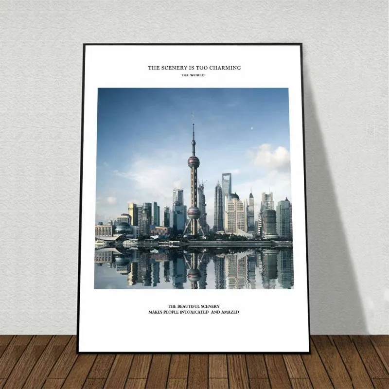 Tranh canvas phong cảnh Thành phố Thượng Hải Trung Quốc