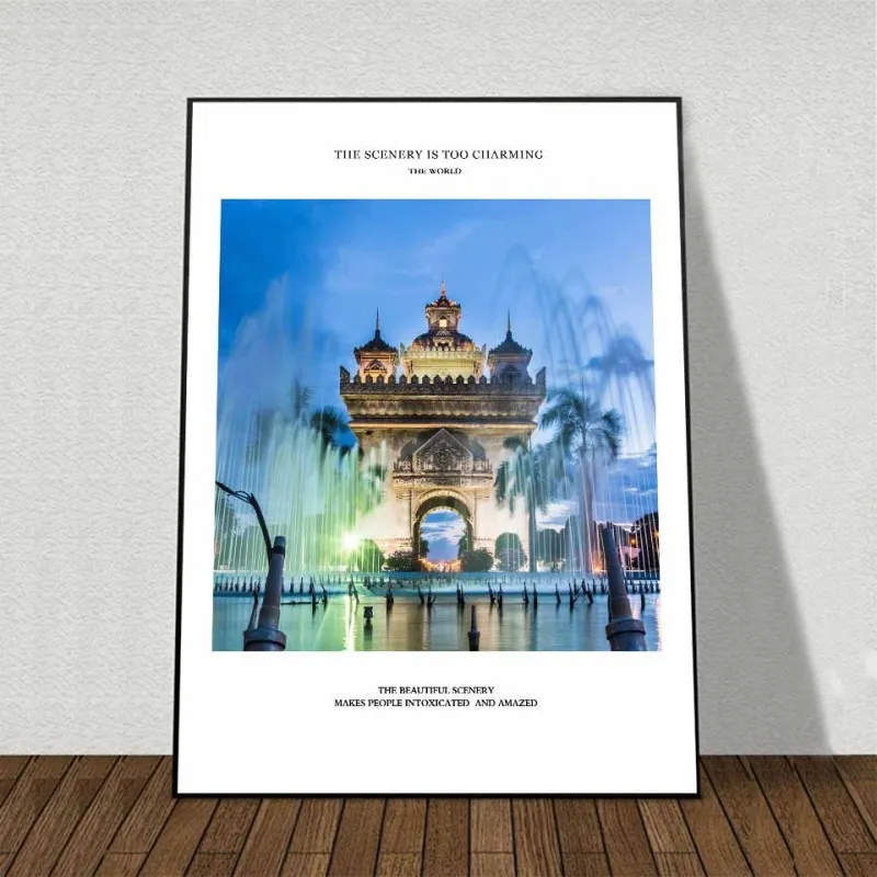 6 tấm tranh canvas đài phun nước của những công trình kiến trúc nổi tiếng trên thế giới