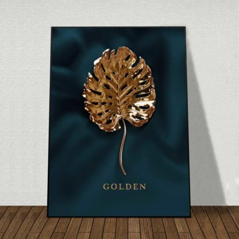 Tranh trừu tượng lá cây nhiệt đới