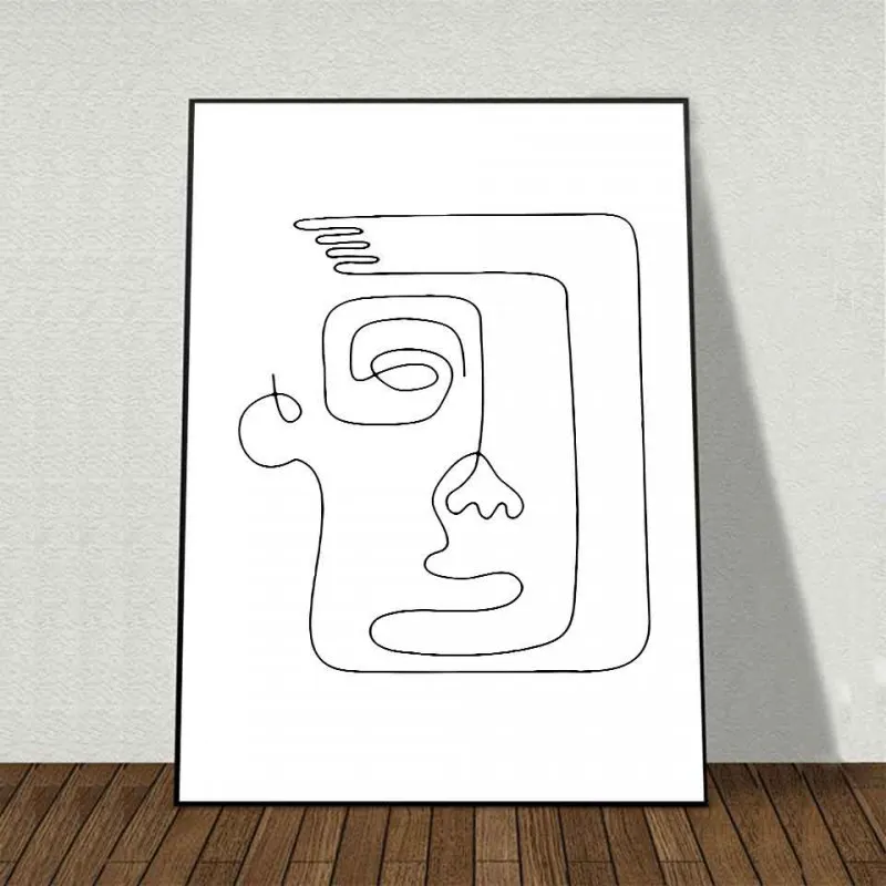 Tranh canvas trừu tượng đường nét