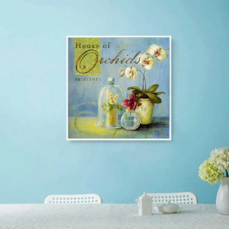 Tranh tĩnh vật chậu hoa phong lan