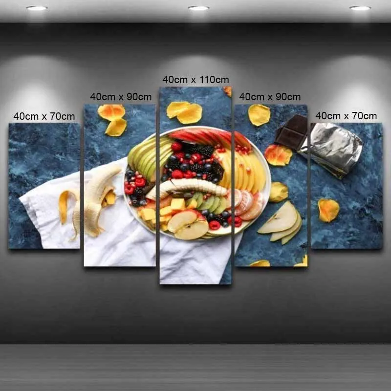 Tranh đĩa trái cây