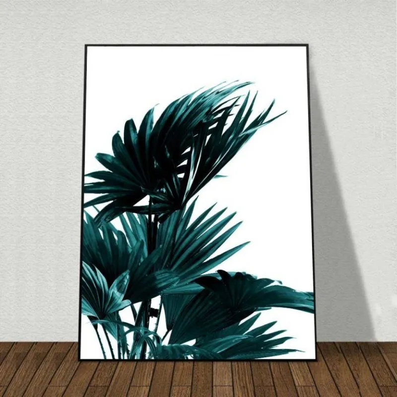 Tranh canvas lá đa và lá cọ