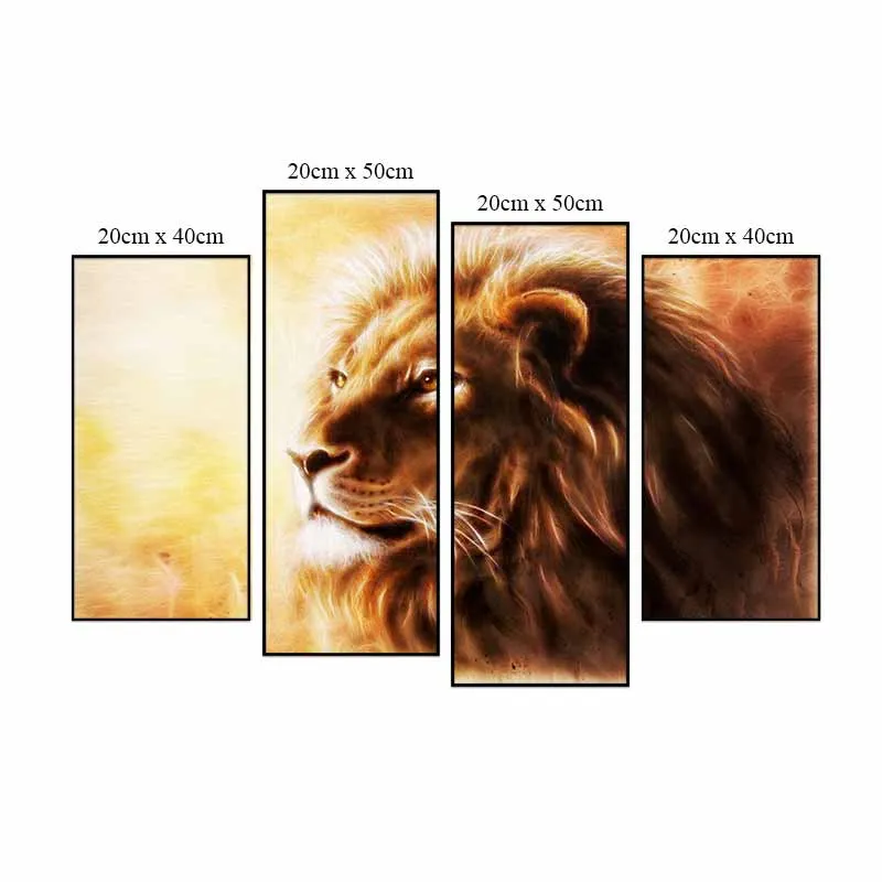 Tranh sư tử in canvas