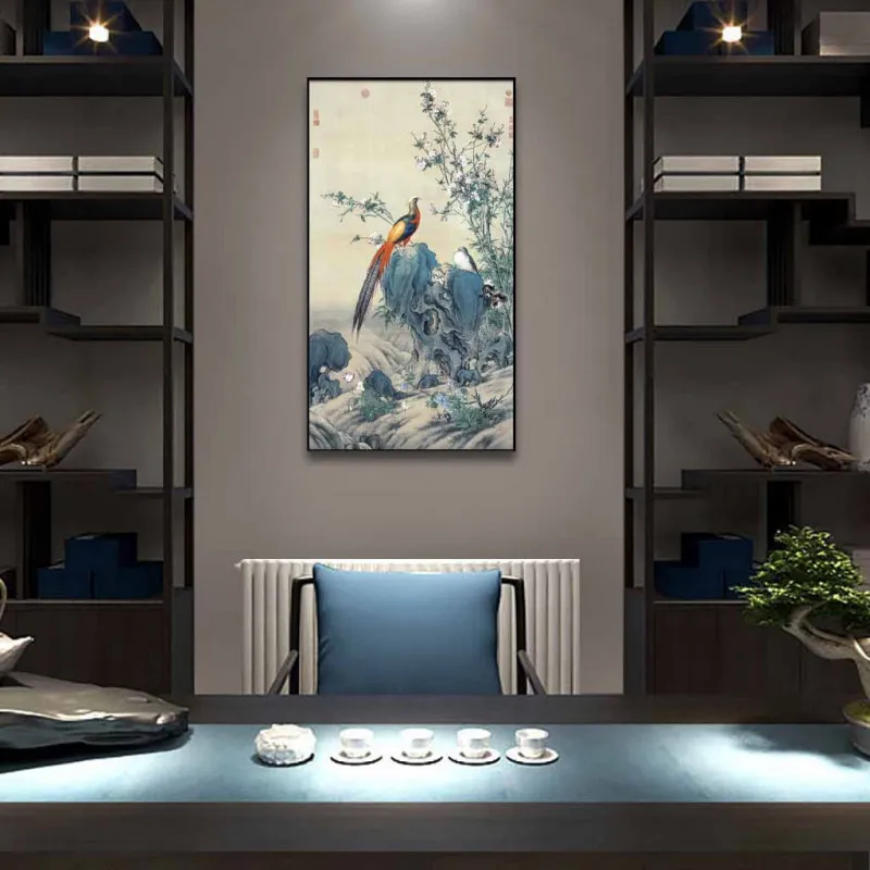 Tranh chim và hoa phong cách cổ điển Á Đông (Nghệ Thuật Cung Đình)