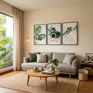 Bộ 3 Tranh Canvas: Năng Lượng Nhiệt Đới & Tách Cà Phê  Beautiful