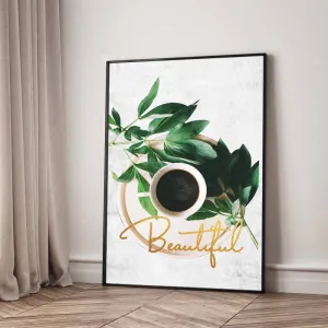 Bộ 3 Tranh Canvas: Năng Lượng Nhiệt Đới & Tách Cà Phê  Beautiful