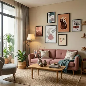 Bộ 6 Tranh Canvas Phong Cách Boho Trừu Tượng