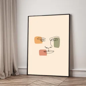 Bộ 6 Tranh Canvas Phong Cách Boho Trừu Tượng