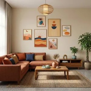 Bộ 6 Tranh Canvas Trừu Tượng Boho