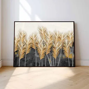 Bộ Tranh Canvas 3 Tấm: Vũ Khúc Lá Vàng Sang Trọng