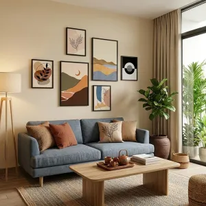 Bộ Tranh Canvas Abstract Boho - Dấu Ấn Thiên Nhiên,  Sắc Màu Đất Mẹ