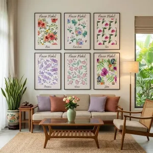 Bộ Tranh Canvas European Flower Market - Bản Giao Hưởng Sắc Hoa Nơi Trời Âu