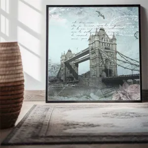 Bộ Tranh In Canvas Kiến Trúc Châu Âu Cổ Điển - Tháp Eiffel Và Cầu Tower Bridge