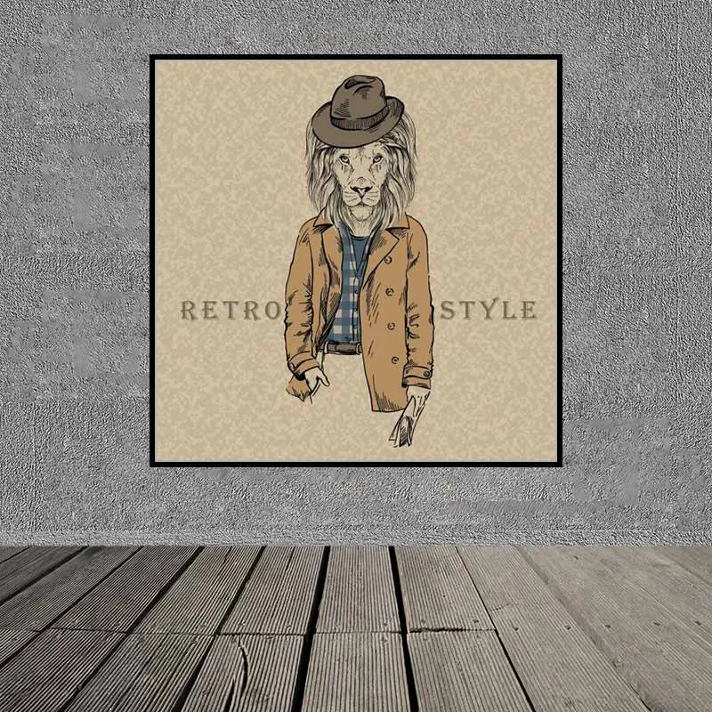 Tranh thời trang động vật chó mèo hài hước