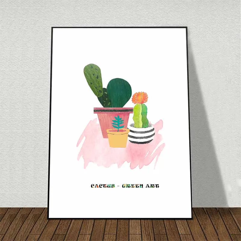 Tranh Hồng hạc và cây xương rồng