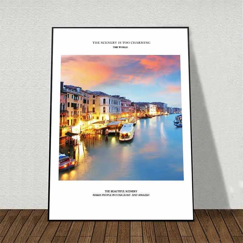 Tranh phong cảnh đêm Kênh đào Chính của Venezia, Ý