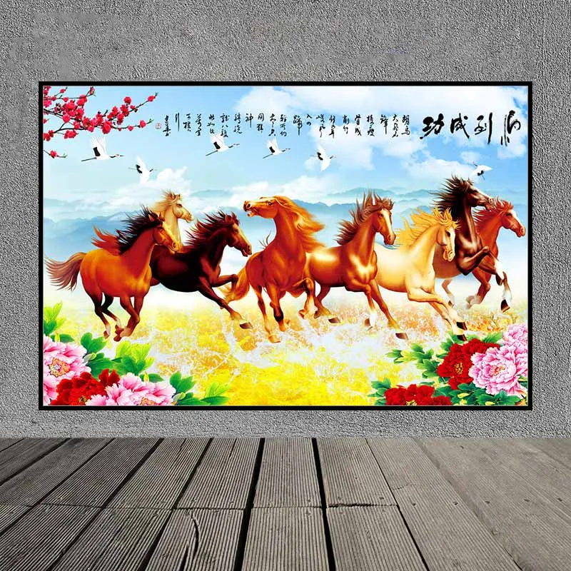 Tranh ngựa Mã Đáo Thành Công, Tranh Bát Mã