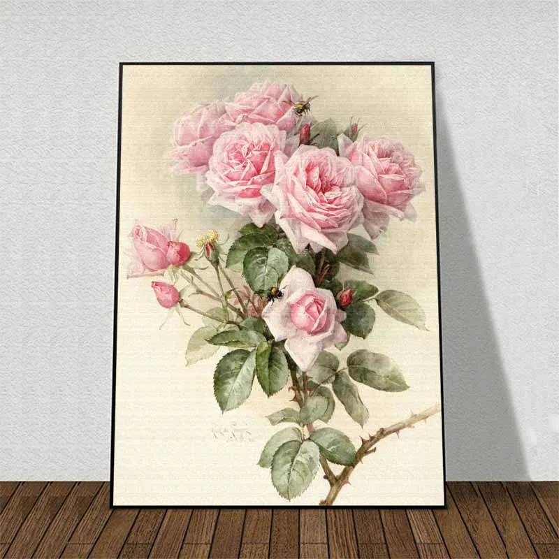 Tranh hoa hồng và hoa hồng vàng