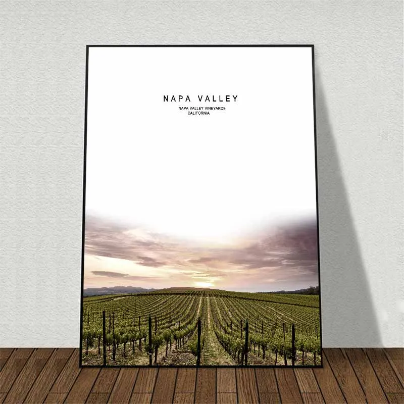 Tranh phong cảnh đồi núi hiện đại kết hợp chữ