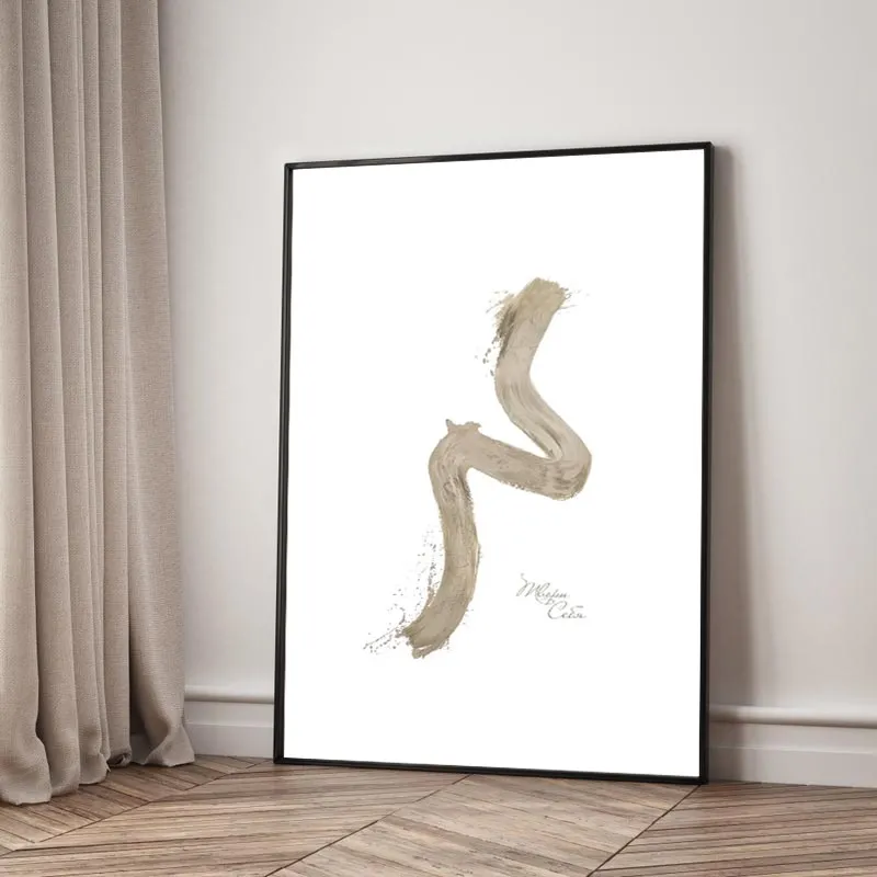 Bộ Ba Tranh Trừu Tượng Dạng Sóng và Hình Khối Động