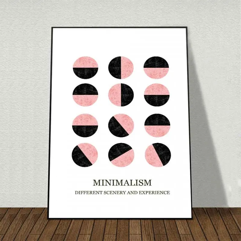 Tranh canvas scandinavian khối hình học trừu tượng