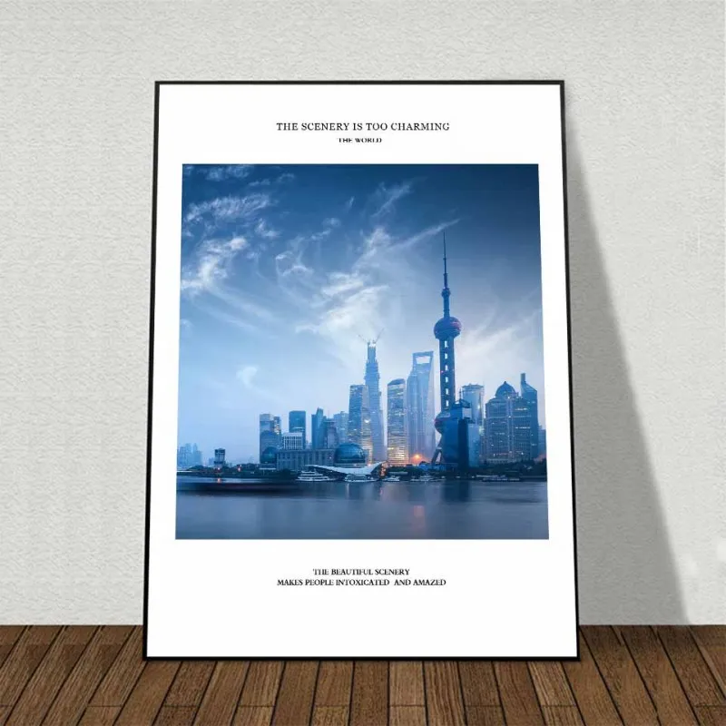 Tranh canvas phong cảnh Thành phố Thượng Hải Trung Quốc
