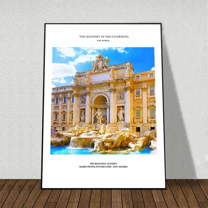 6 tấm tranh canvas đài phun nước của những công trình kiến trúc nổi tiếng trên thế giới